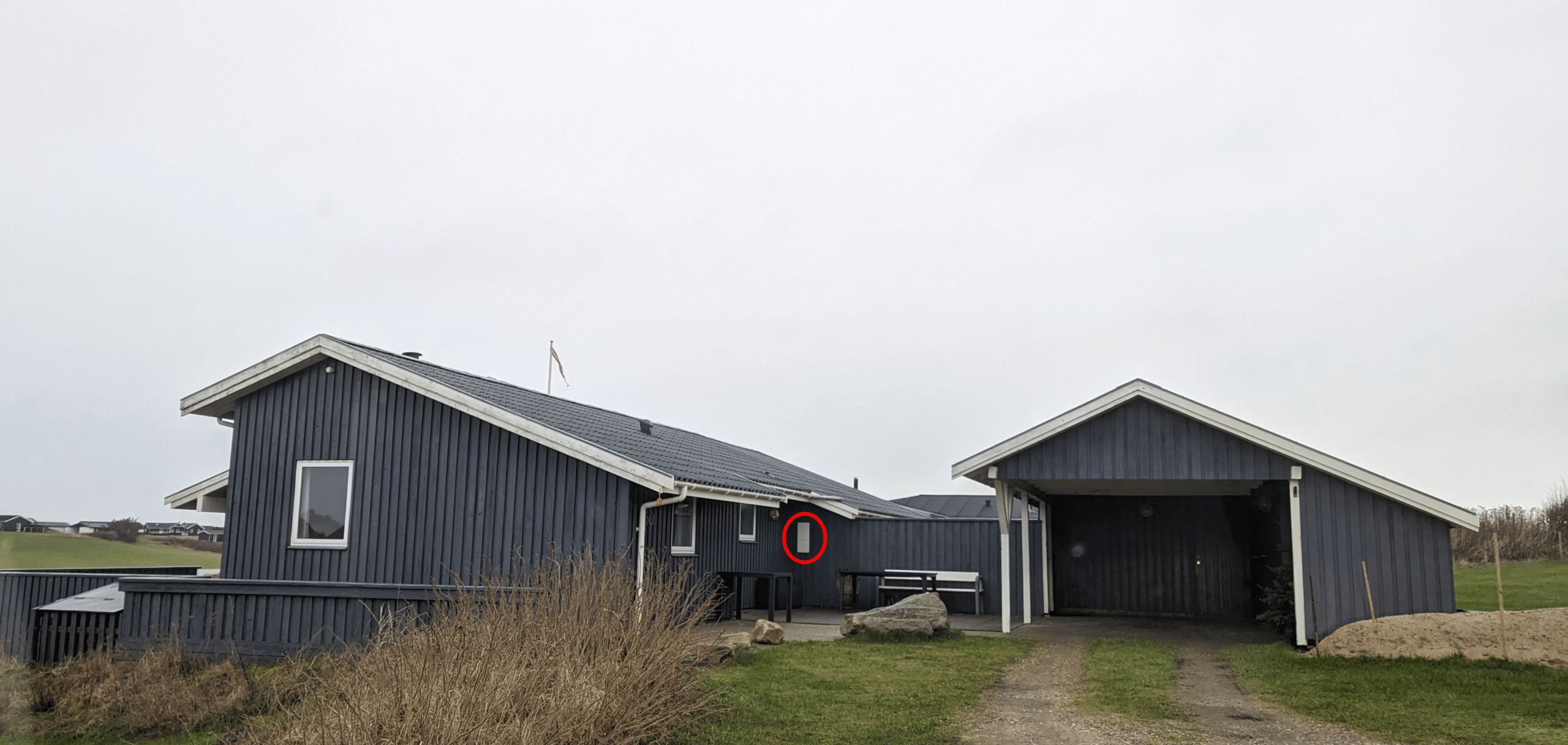 Stromzähler Position Ferienhaus Dänemark - Nische an Außenwand